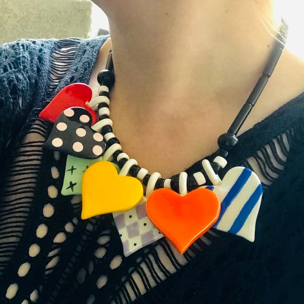 CANDACE LOHEED•RUBY Z💙RARE Vintage Ceramic Hearts